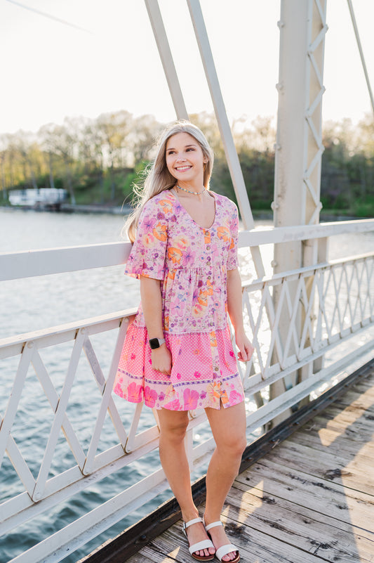 Hibiscus Mini Dress