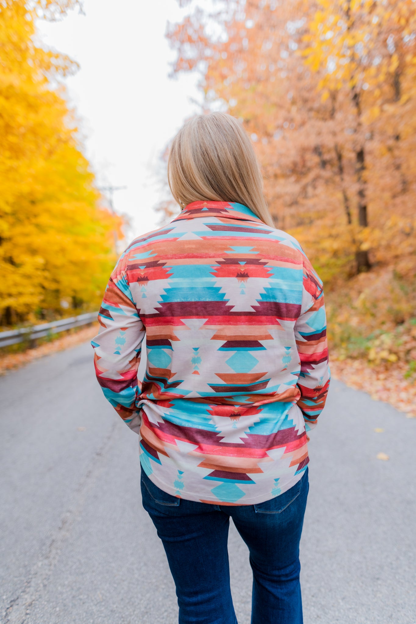Aztec Buttoned Long Sleeve