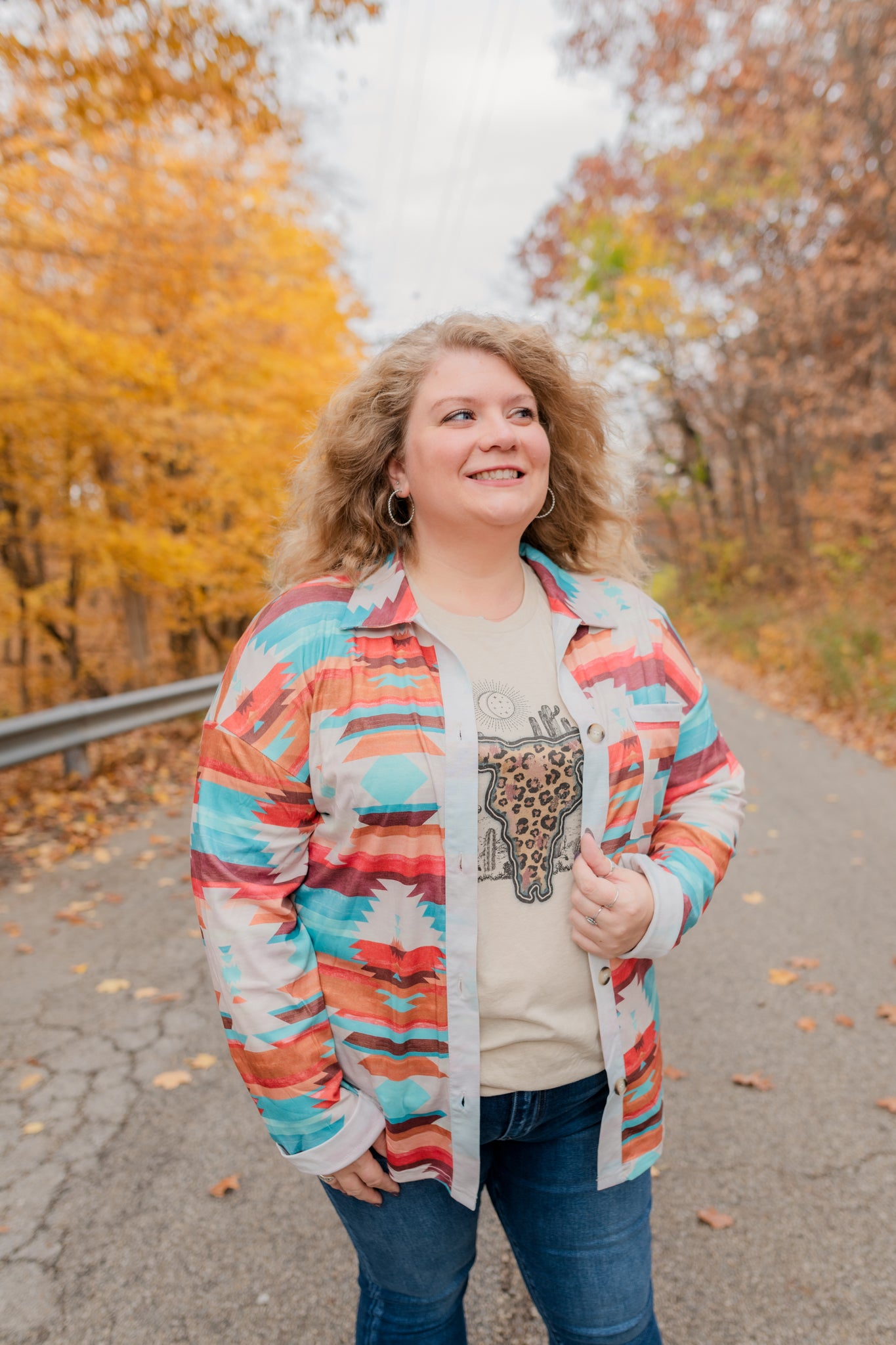 Aztec Buttoned Long Sleeve
