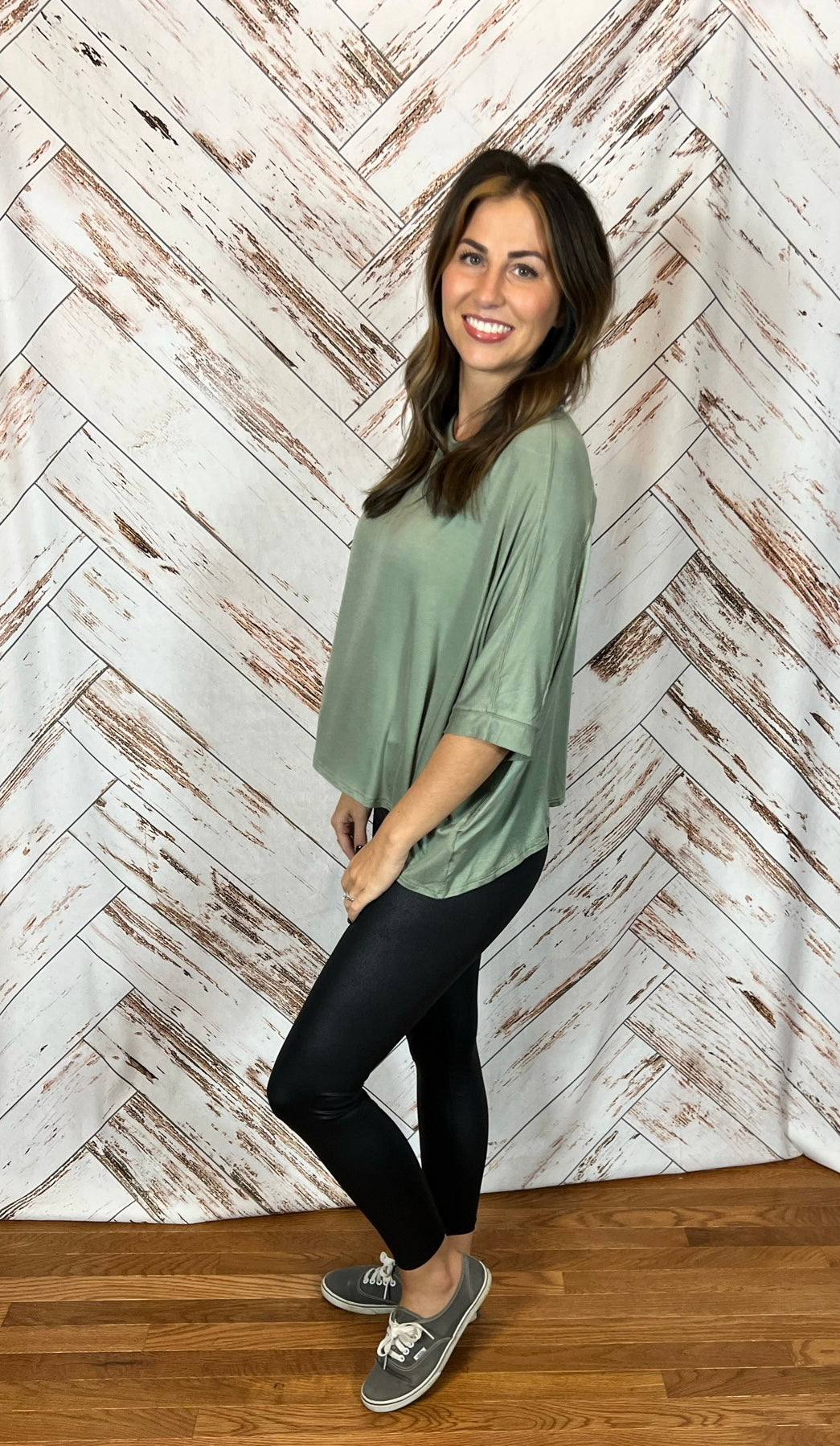 Plus- Faux Leather Leggings