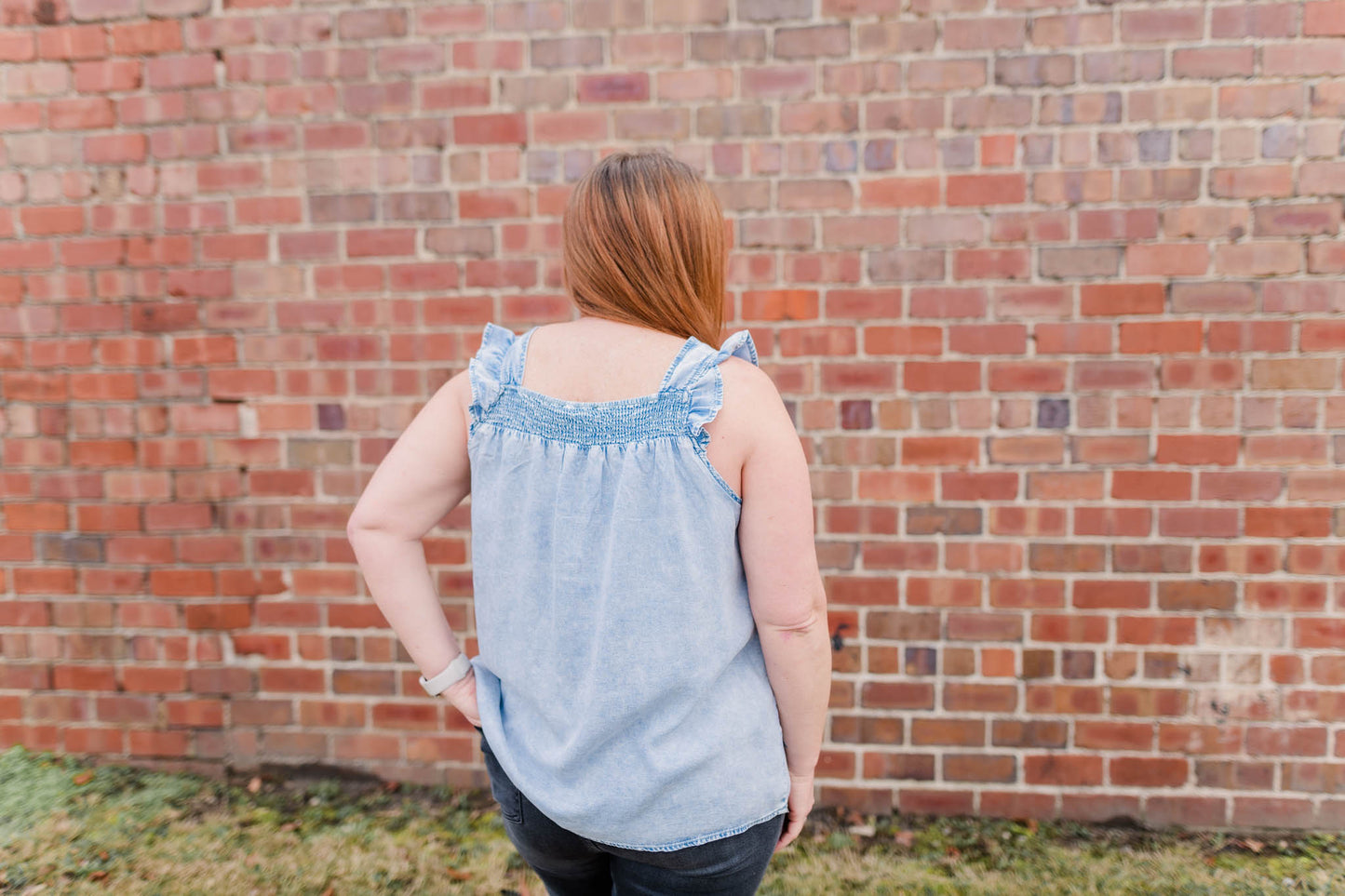 Denim Drop Top