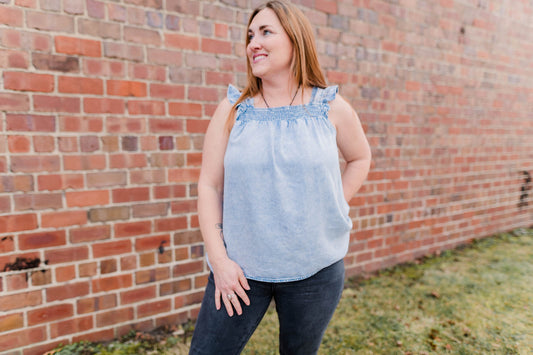 Denim Drop Top