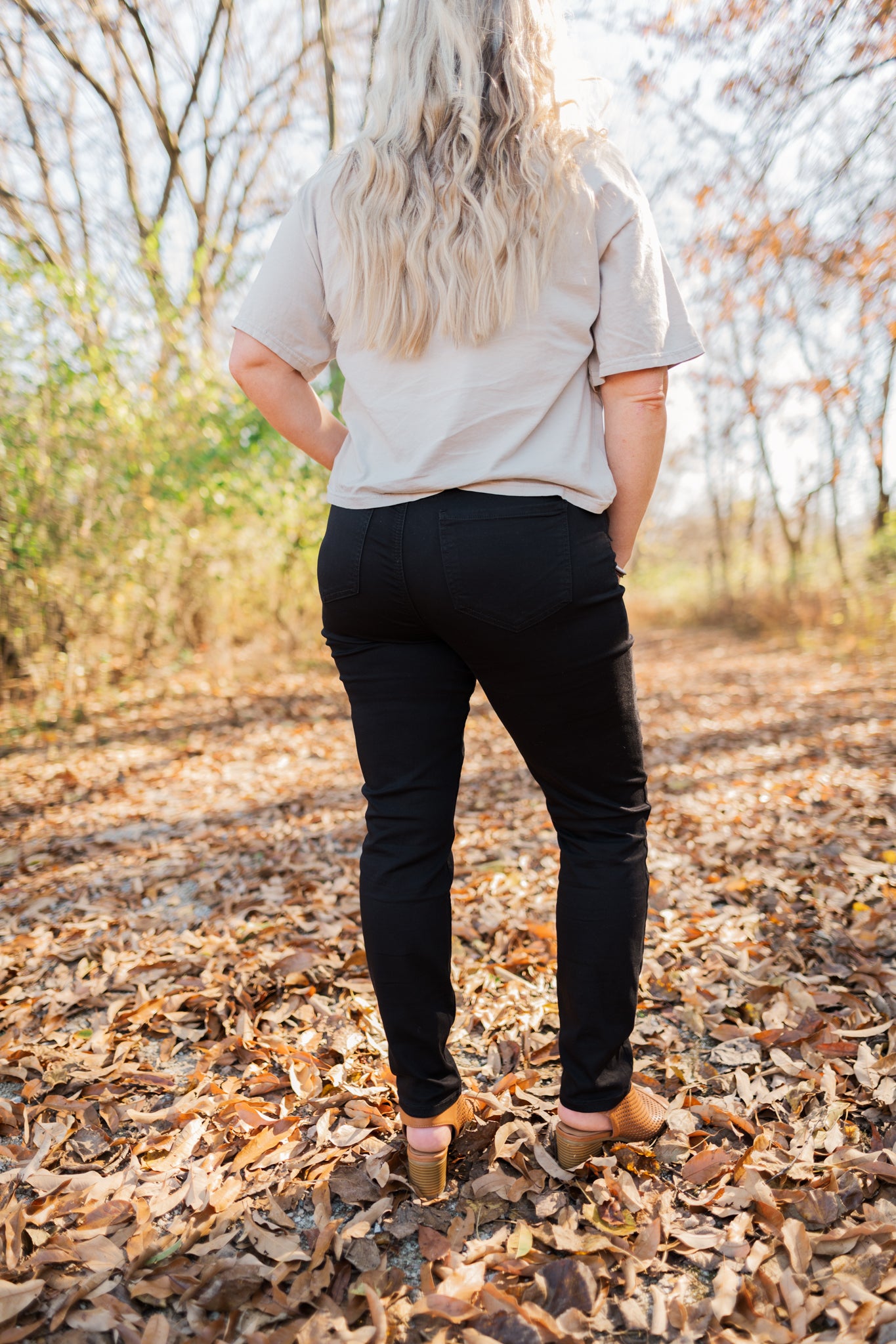 YMI Black Hyper Denim Basic Skinny Stretch